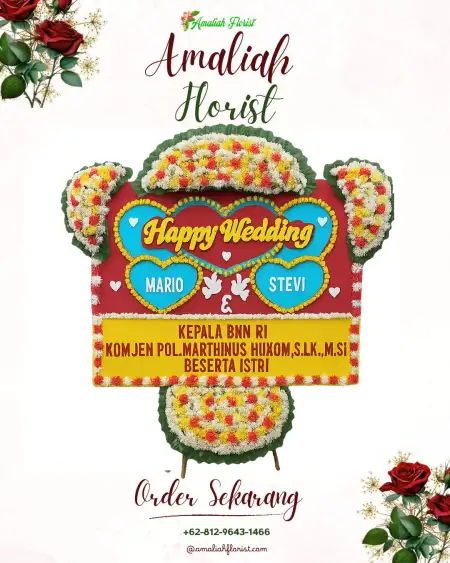 Papan Bunga Pernikahan Gedung Pakuon